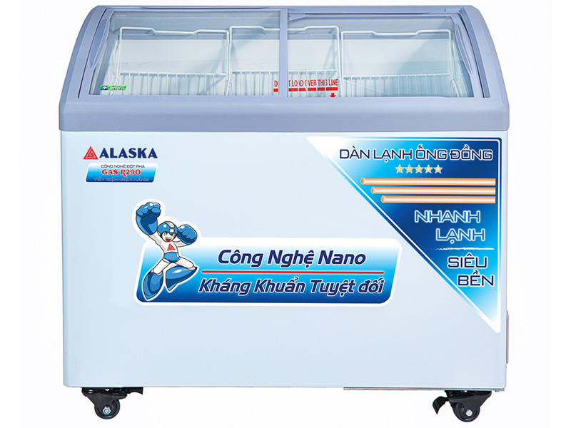 Hình ảnh tủ đông nắp kính cong Alaska KC-210C 300 lít Hình ảnh tủ đông nắp kính cong Alaska KC-210C 300 lít
