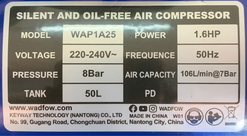 Thông số kỹ thuật của Wadfow WAP1A25 Wadfow WAP1A25