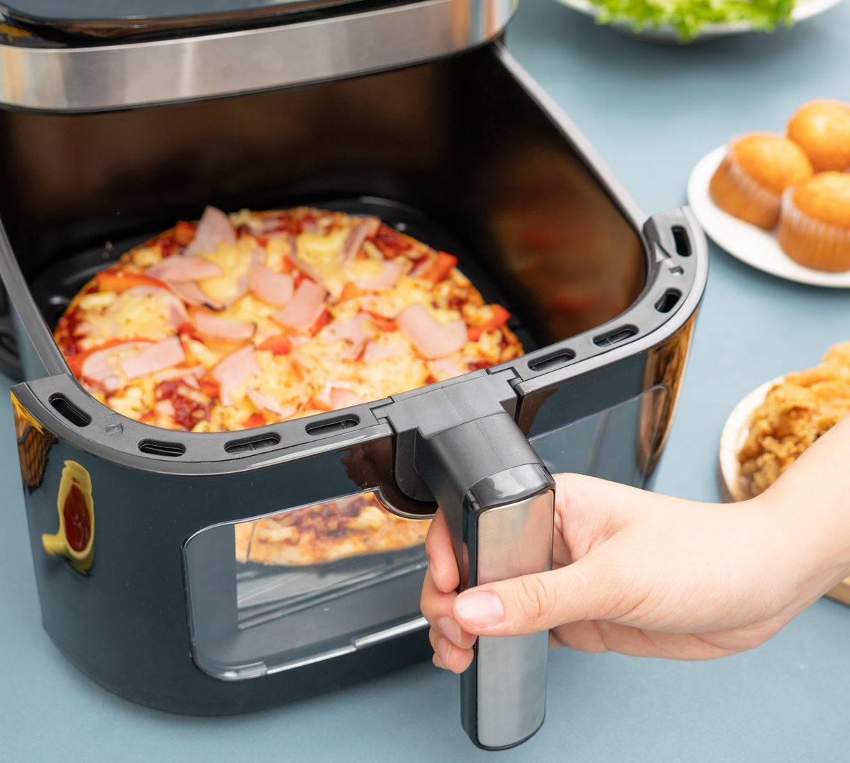 Dung tích lớn 10.5L – Nấu thỏa sức cho cả gia đình Nồi chiên không dầu cao cấp Kalpen F1