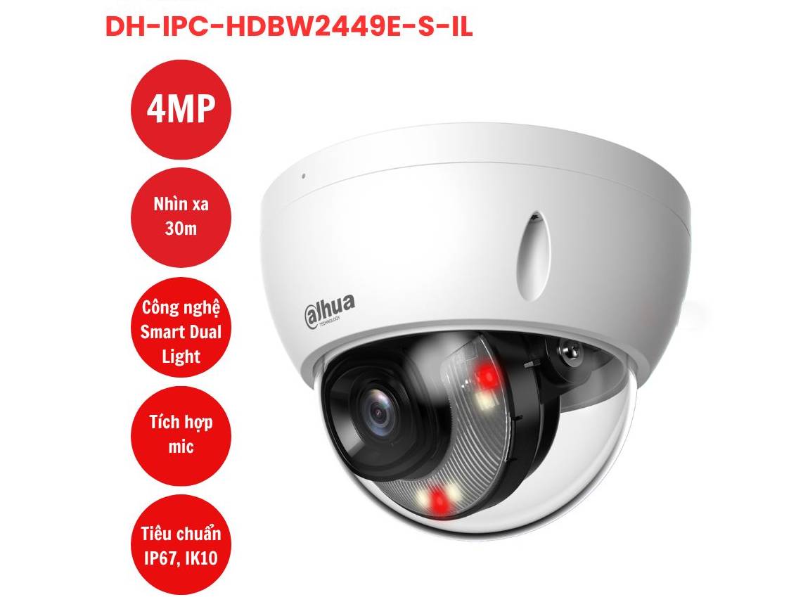 Camera IP 4MP Dahua DH-IPC-HDBW2449E-S-IL
