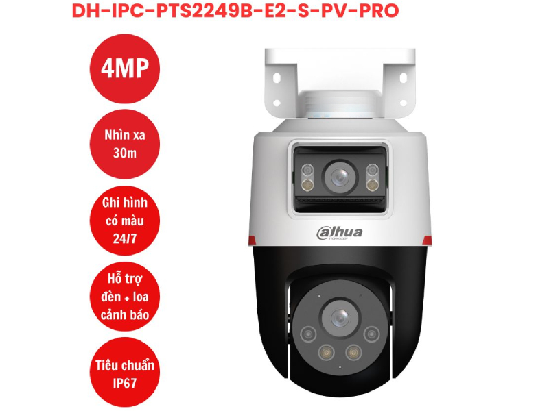 Camera IP PT 4MP Dahua DH-IPC-PTS2249B-E2-S-PV-PRO