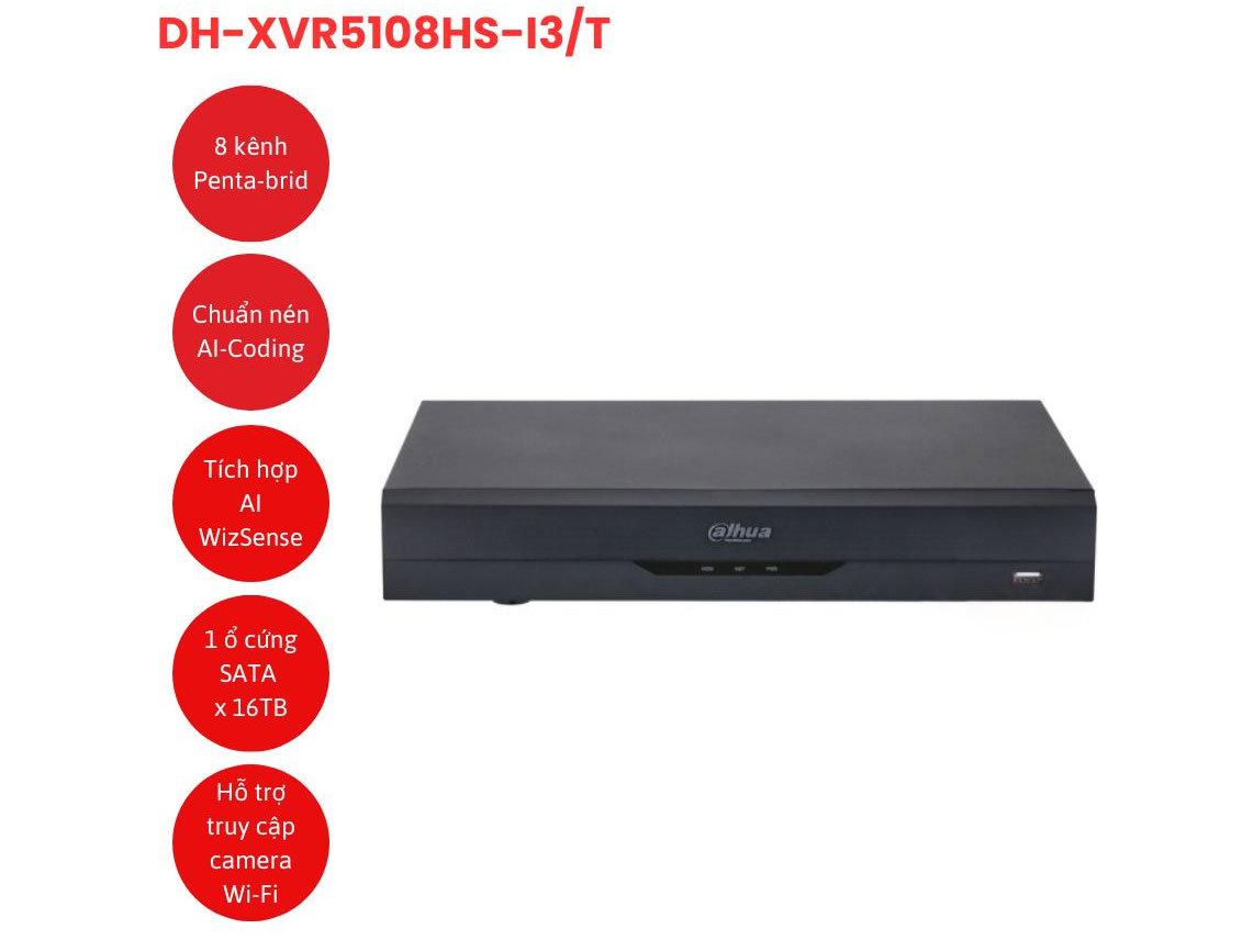 Đầu ghi IP 8 kênh Dahua DH-XVR5108HS-I3/T