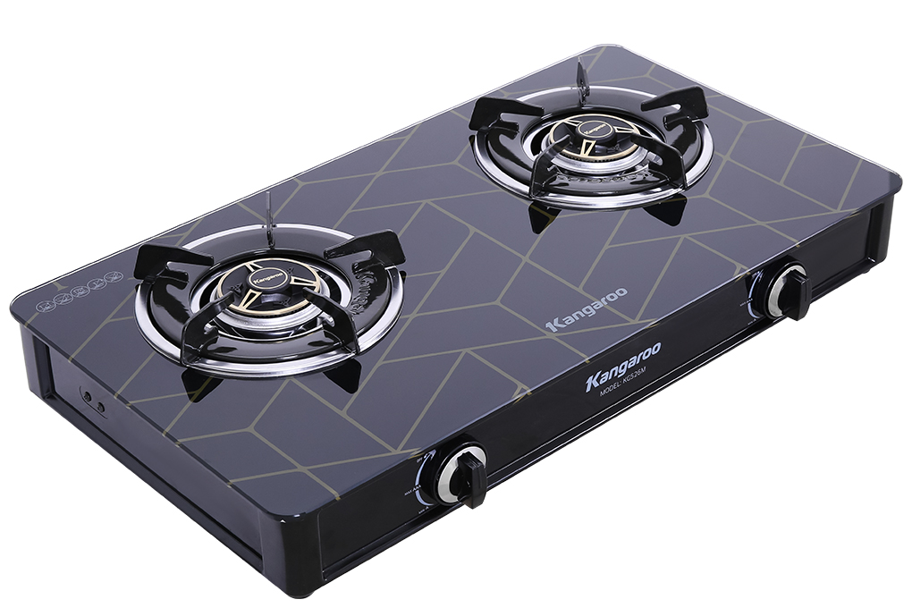 Bếp gas đôi dương kính Kangaroo KG526M
