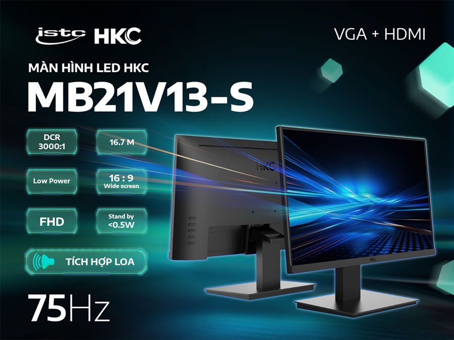 Màn hình văn phòng có loa HKC MB21V13-S
