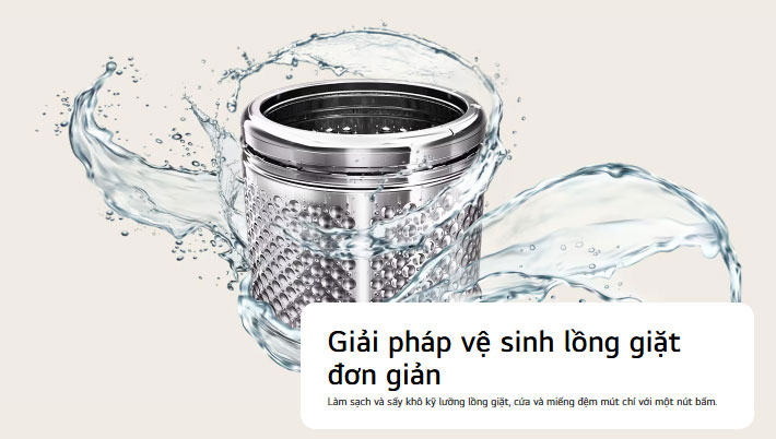 Máy giặt cửa trên giúp vệ sinh lồng giặt đơn giản Máy giặt cửa trên