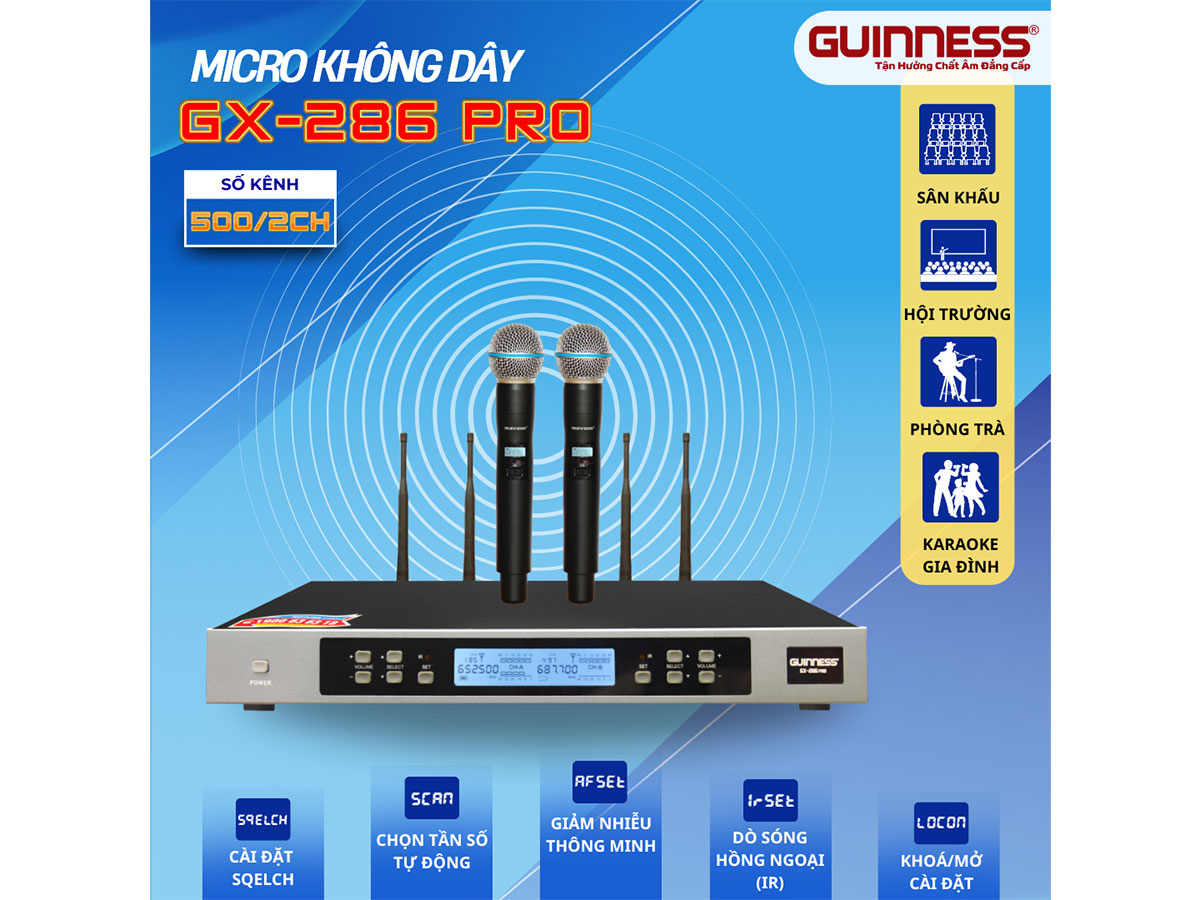 GX-286 Pro có tính năng giảm nhiễu thông minh GX-286 Pro