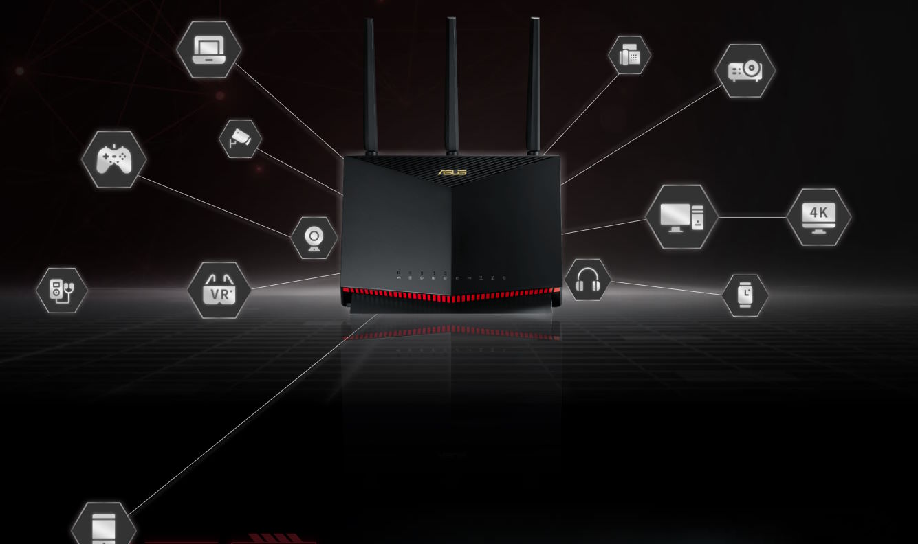 Bộ phát wifi Gaming Asus RT-AX86U Pro (Chuẩn wifi 6, AX5700Mbps)