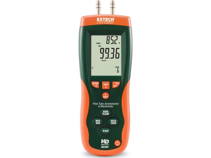 Máy đo tốc độ gió, áp suất chênh lệch đường ống Extech HD350 (± 0.7252 psi, 80 m/s)