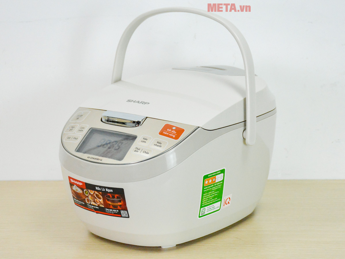 Nồi cơm điện tử Sharp 1,8 lít KS-COM193EV-GL có chức năng hẹn giờ nấu tối đa là 24 giờ Nồi cơm điện tử Sharp 1,8 lít KS-COM193EV-GL có chức năng hẹn giờ nấu tối đa là 24 giờ