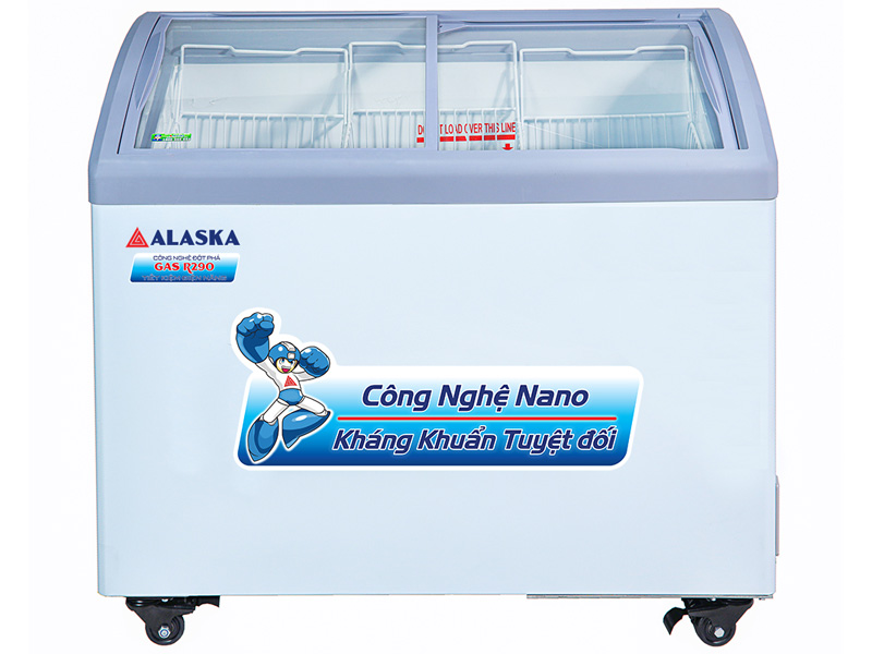 Tủ đông nắp kính cong Alaska KC-210 300 lít
