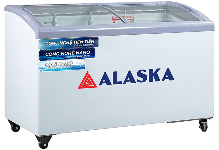 Tủ đông nắp kính cong Alaska KC-310 445  lít