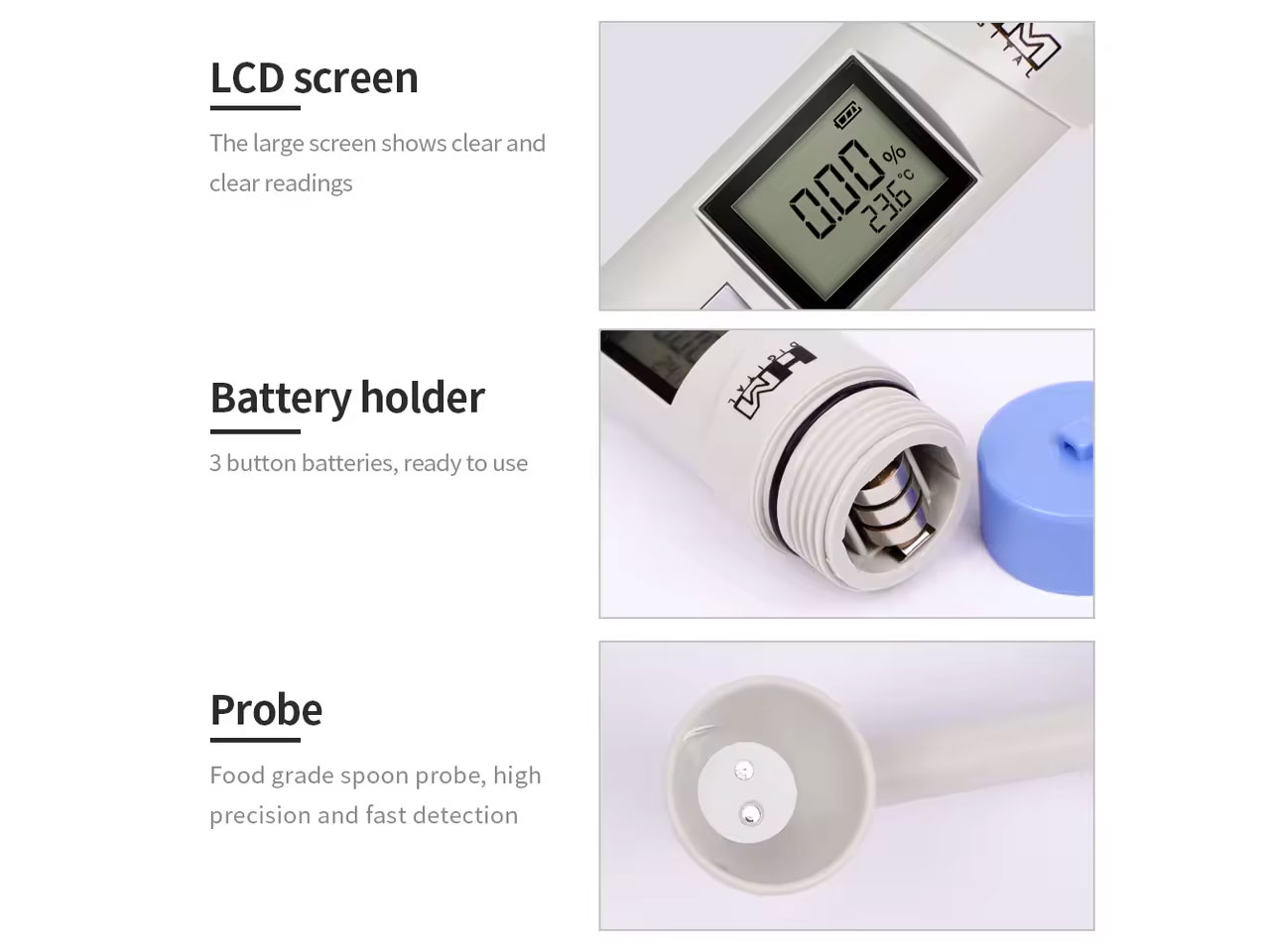 Khúc xạ kế đo độ mặn trong thực phẩm dùng pin tiện lợi Khúc xạ kế đo độ mặn trong thực phẩm