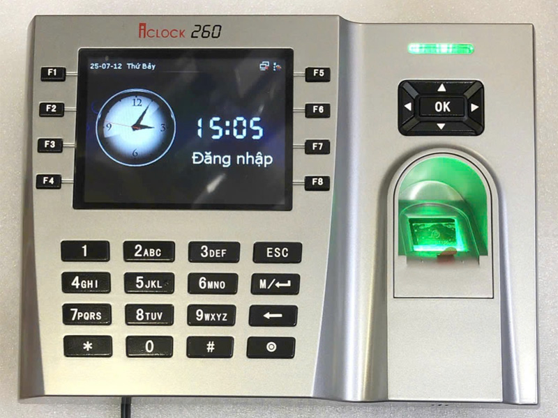 Máy chấm công vân tay, thẻ ZKTeco ICLOCK 260