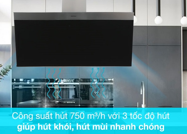 Máy hút mùi Hafele máy hút mùi Hafele có 3 tốc độ và 1 chế độ tăng cường