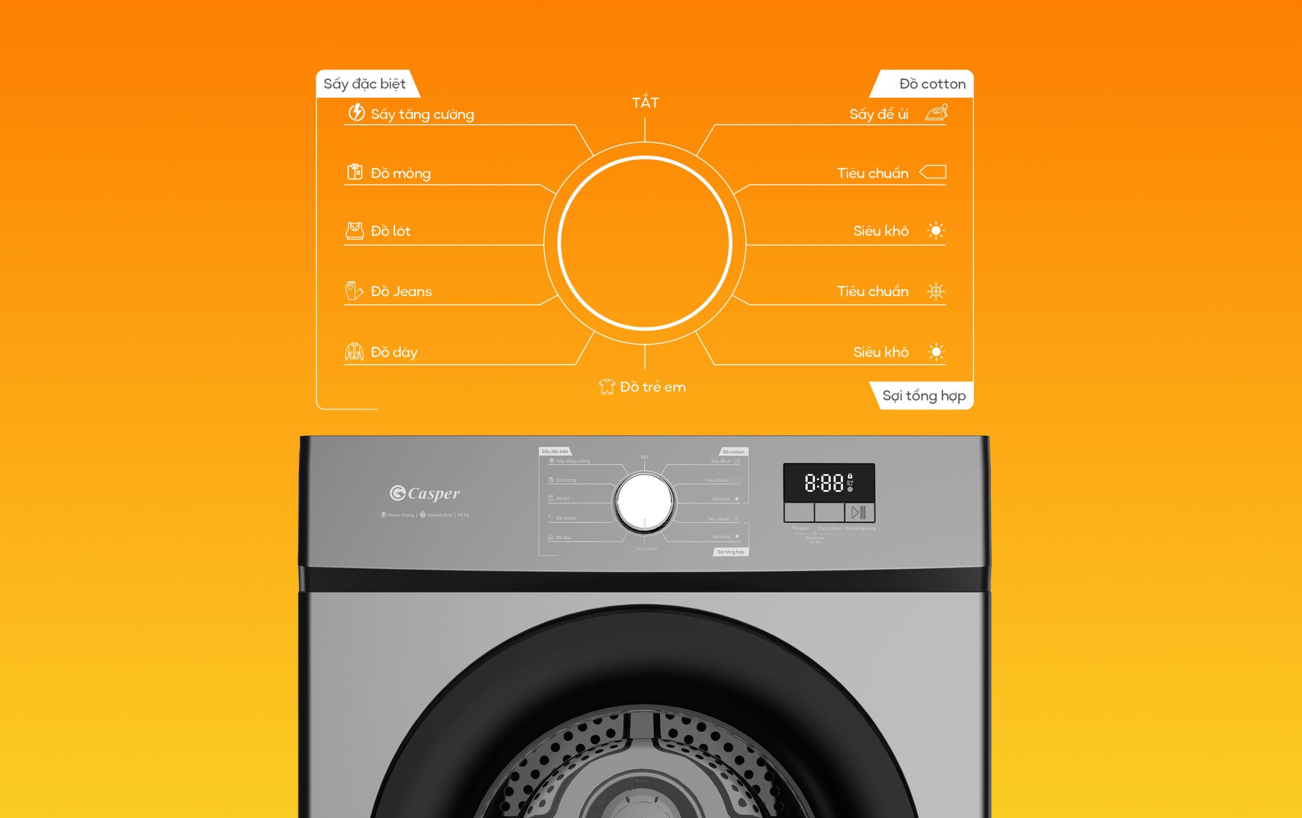 Máy sấy Casper TD-E82VG1
