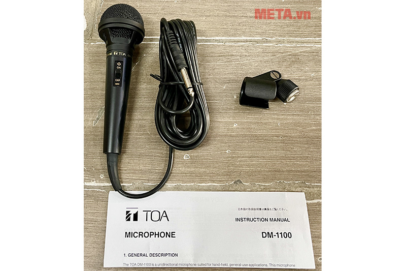 Trọn bộ đầy đủ micro điện động cầm tay TOA DM-1100