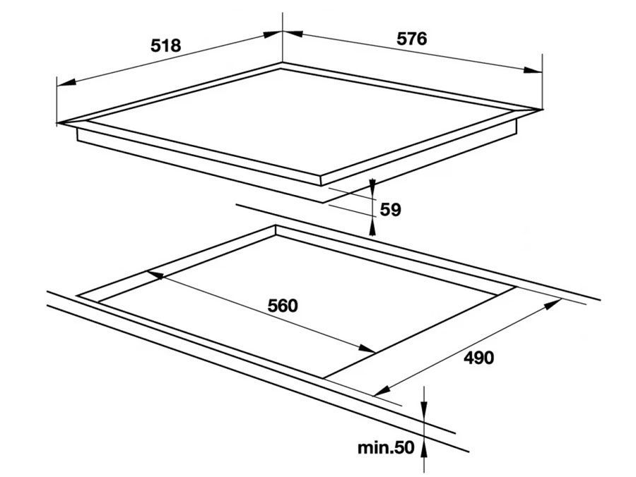 Kích thước của Hafele HC-I604D 535.02.040 Hafele HC-I604D 535.02.040