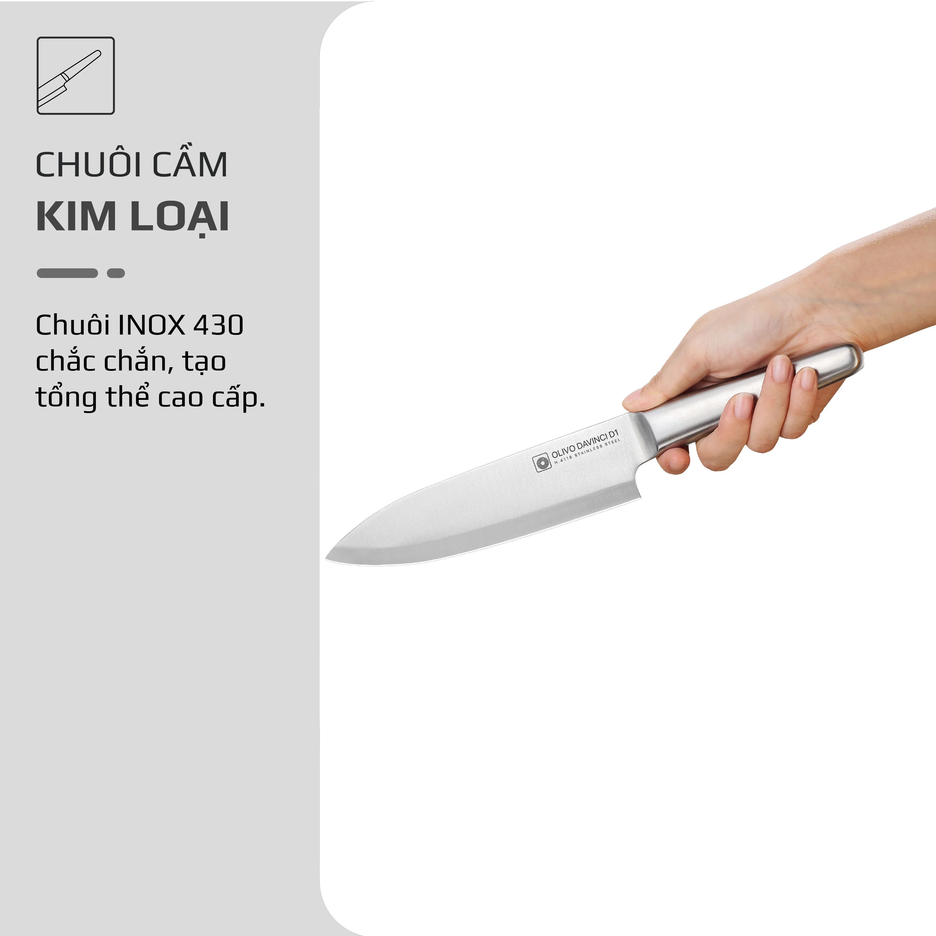 Bộ dao 3 món Olivo