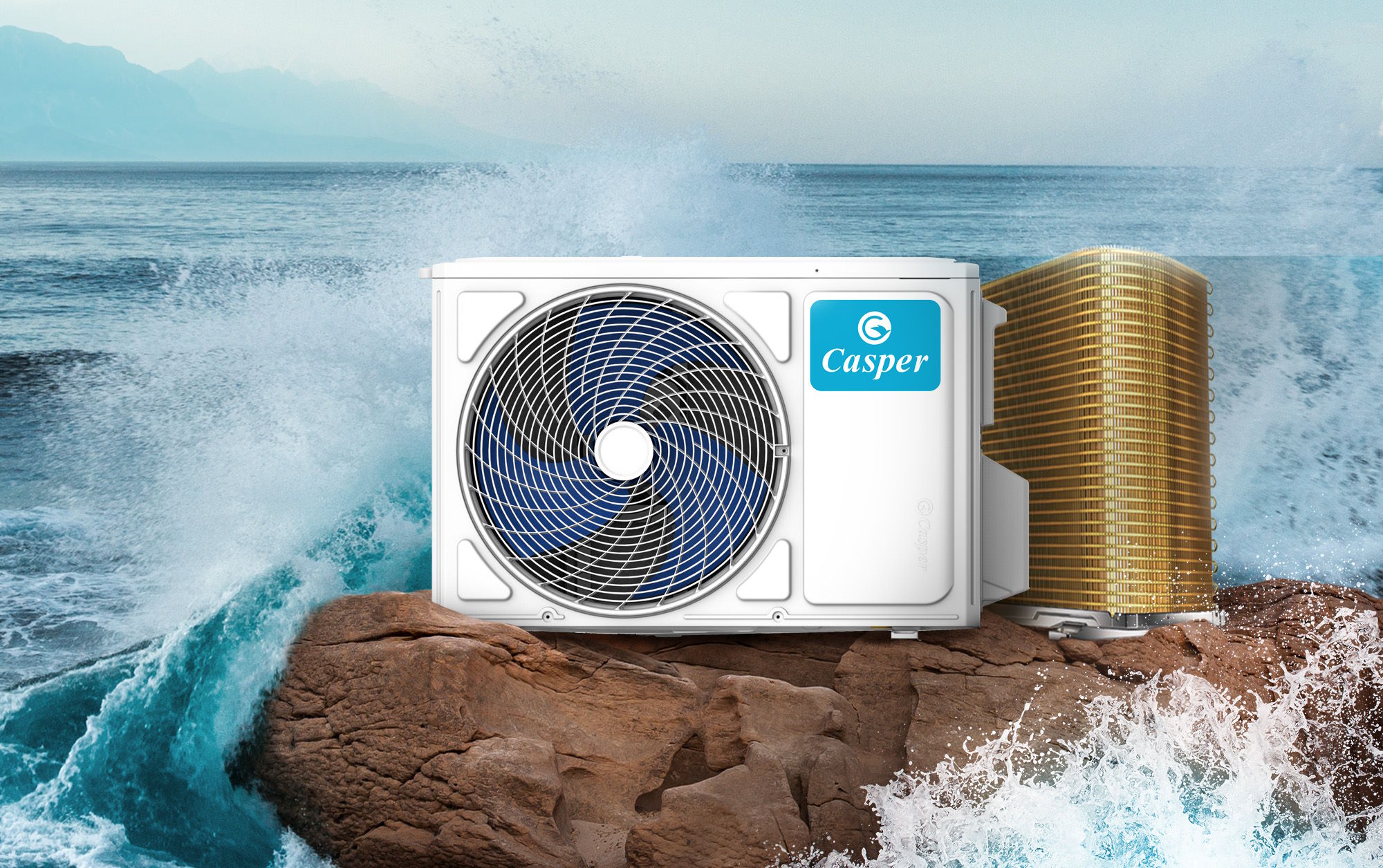 Vận hành bền bỉ với dàn tản nhiệt đồng mạ vàng Máy lạnh 1 chiều Casper Inverter ProAir 2HP JC-18IU36