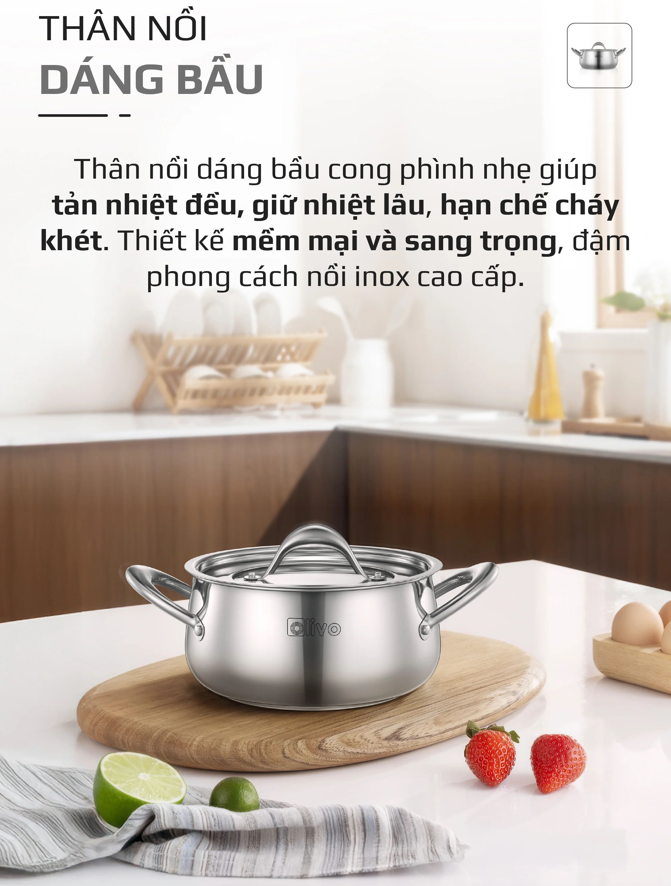 Nồi inox Olivo CP2412