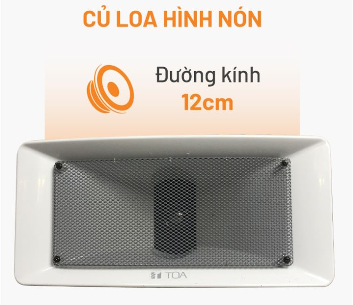 Thiết kế nhỏ gọn, tiện lợi Loa nén dải rộng chống nước TOA CS-154