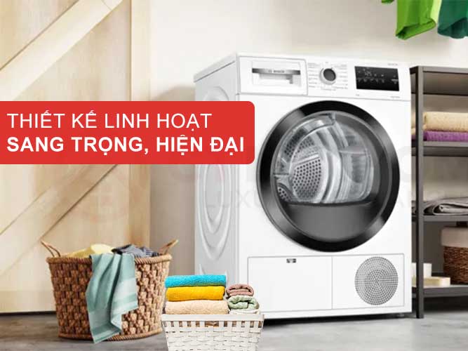 Máy sấy bơm nhiệt Bosch WTH85008SG