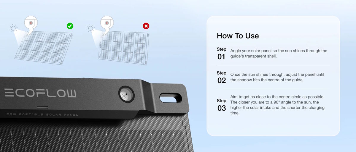 EcoFlow EF-FOLD-P28 cho hiệu suất chuyển đổi năng lượng mặt trời nhanh EcoFlow EF-FOLD-P28