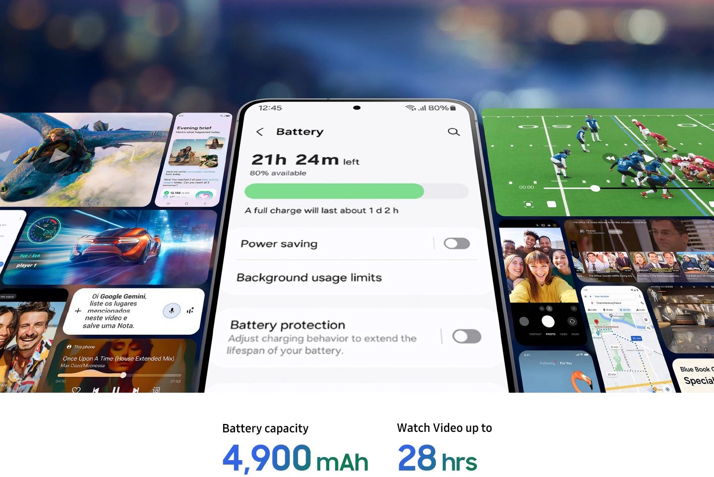 Pin 4.900 mAh, sạc nhanh 45W – Bền bỉ cả ngày dài Samsung Galaxy S25 FE 5G