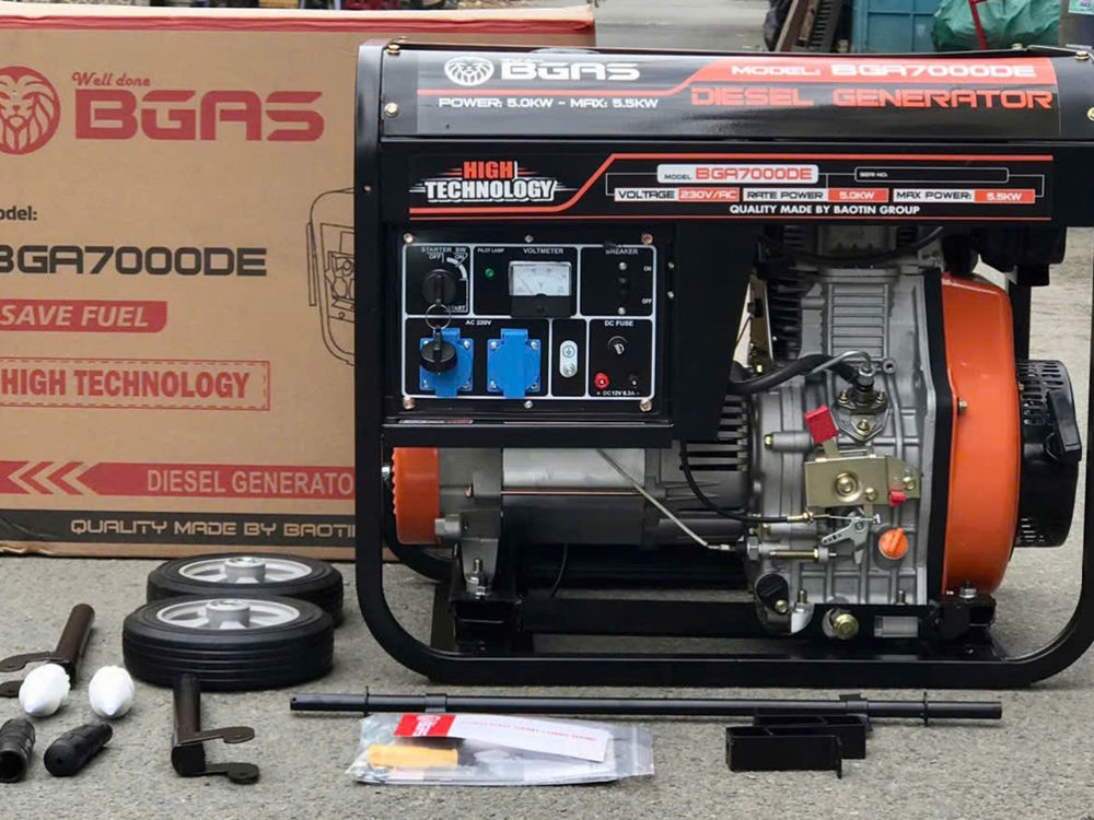 BGAS BGA7000DE có công suất tối đa 5.5KW BGAS BGA7000DE