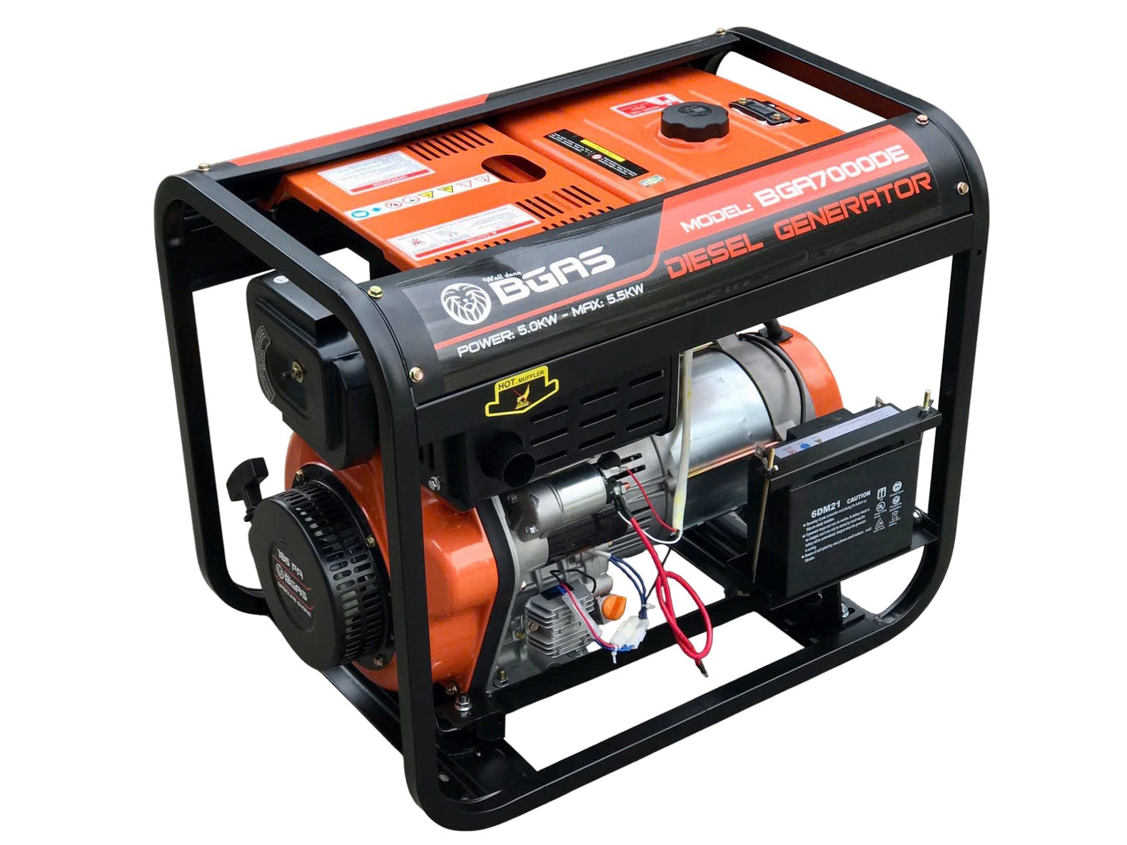 Máy phát điện chạy dầu diesel BGAS BGA7000DE (5KW)