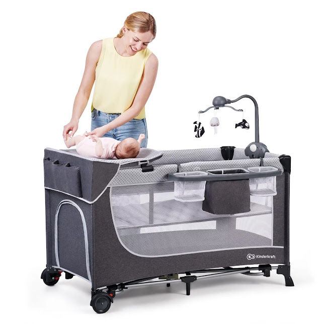 Nôi em bé Kinderkraft có đồ chơi treo nôi Nôi em bé Kinderkraft