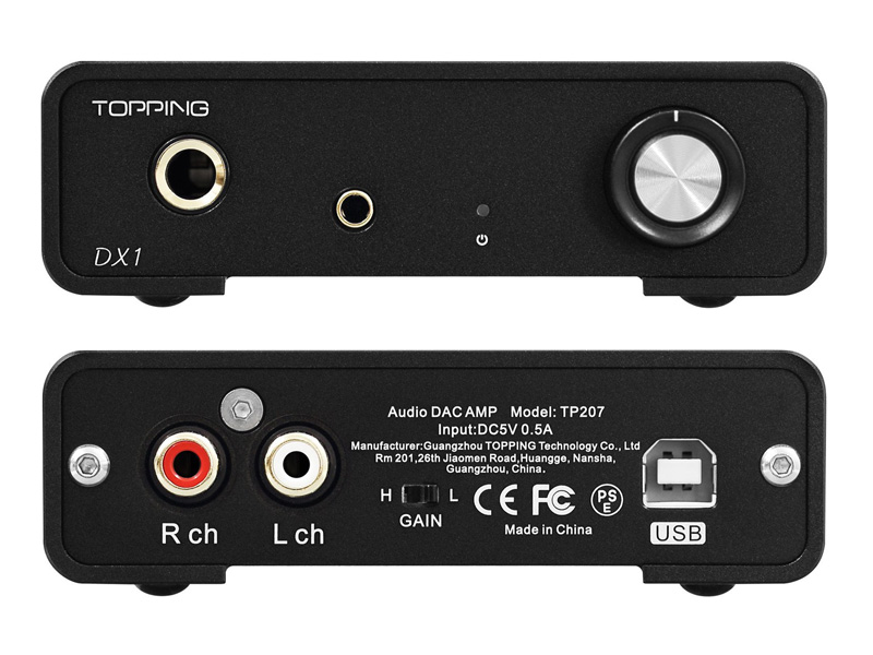 DAC Headphone Amp Topping DX1 màu đen