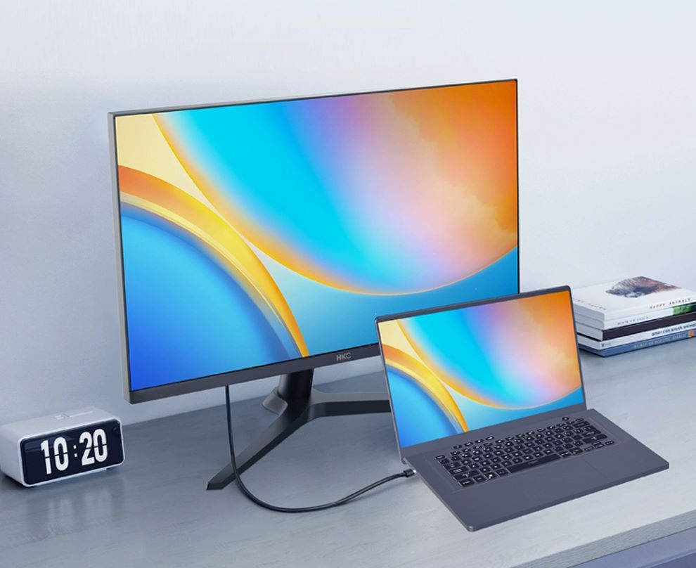 Kết nối linh hoạt, hỗ trợ đa nhiệm Màn hình văn phòng HKC MB27V9-U 27 inch