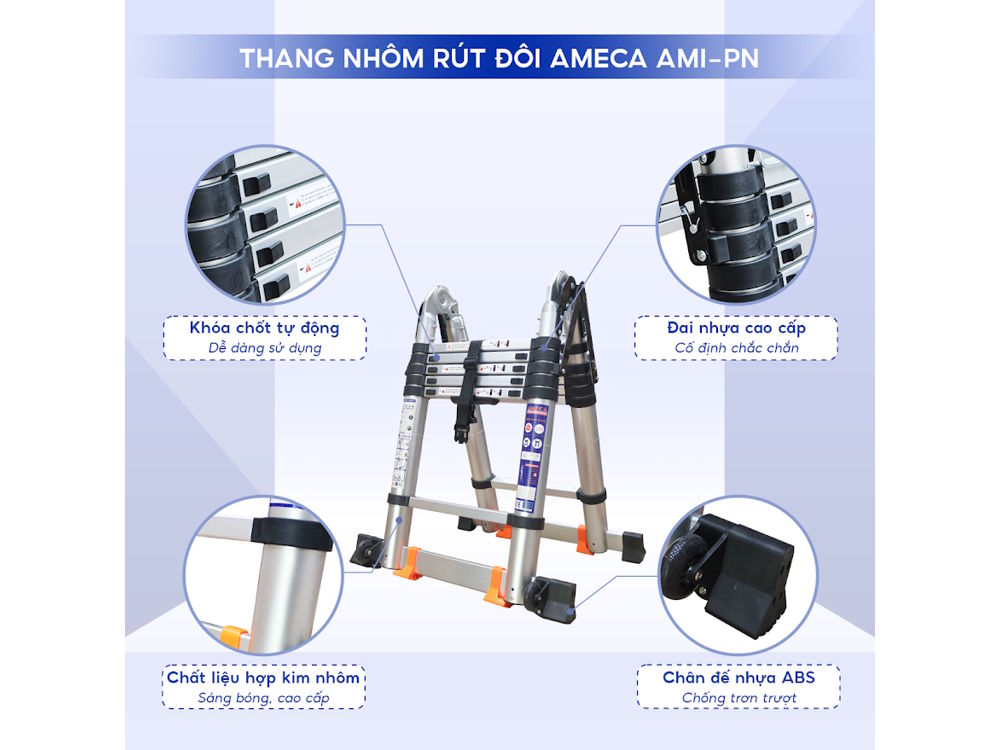 Thang rút xếp đôi Ameca AMI-P380N