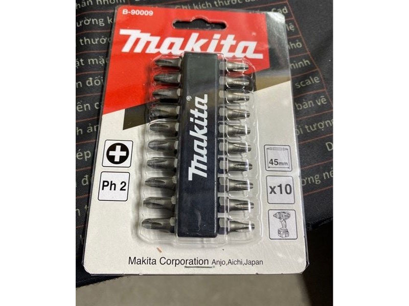 Bộ mũi vít 2 đầu Ph2 Makita B-90009