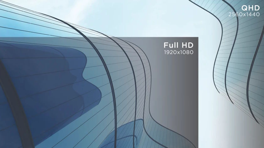 Hiển thị sắc nét với độ phân giải QHD Màn hình công thái học ViewSonic VG2708U-2K