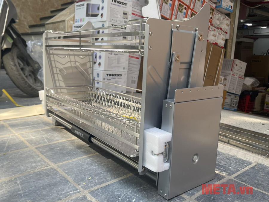 Rổ chén đĩa nâng hạ Hafele Lento tròn 900mm SUS304 (504.76.013)