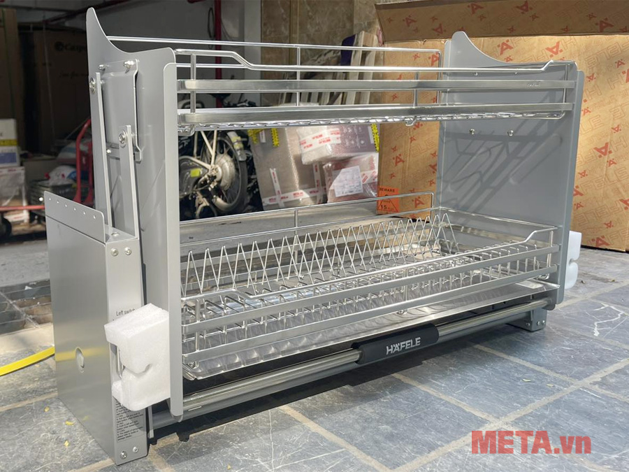 Rổ chén đĩa nâng hạ Hafele Lento tròn 900mm SUS304 (504.76.013)