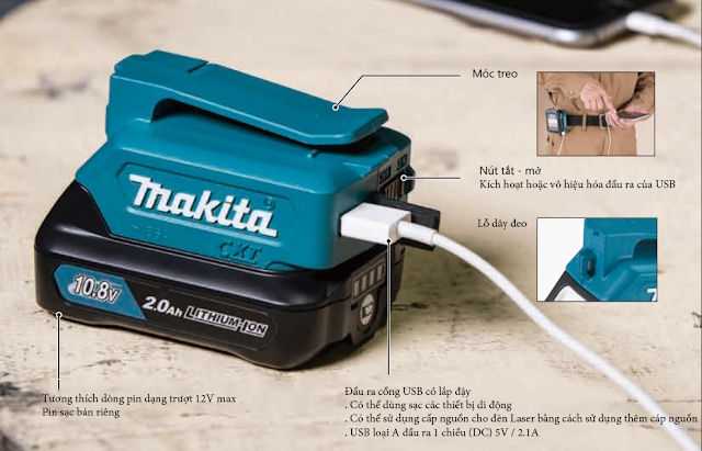 Bộ chuyển đổi cổng USB Makita ADP06