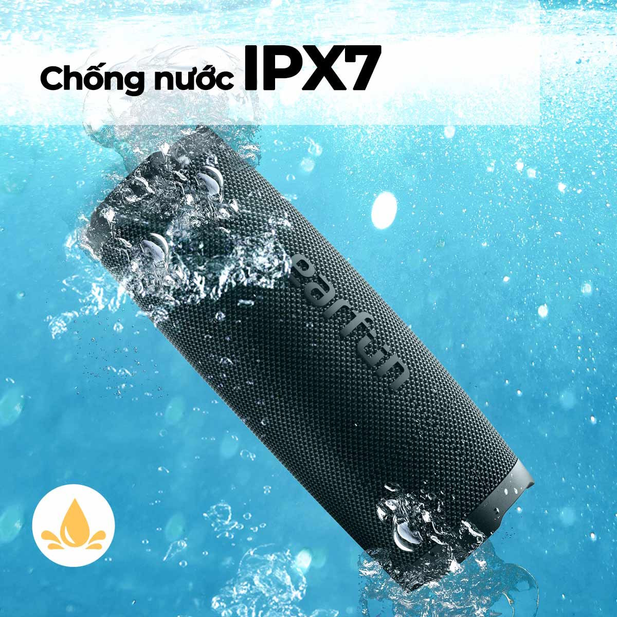Chống nước IPX7, sẵn sàng mọi hoàn cảnh Loa Bluetooth Earfun