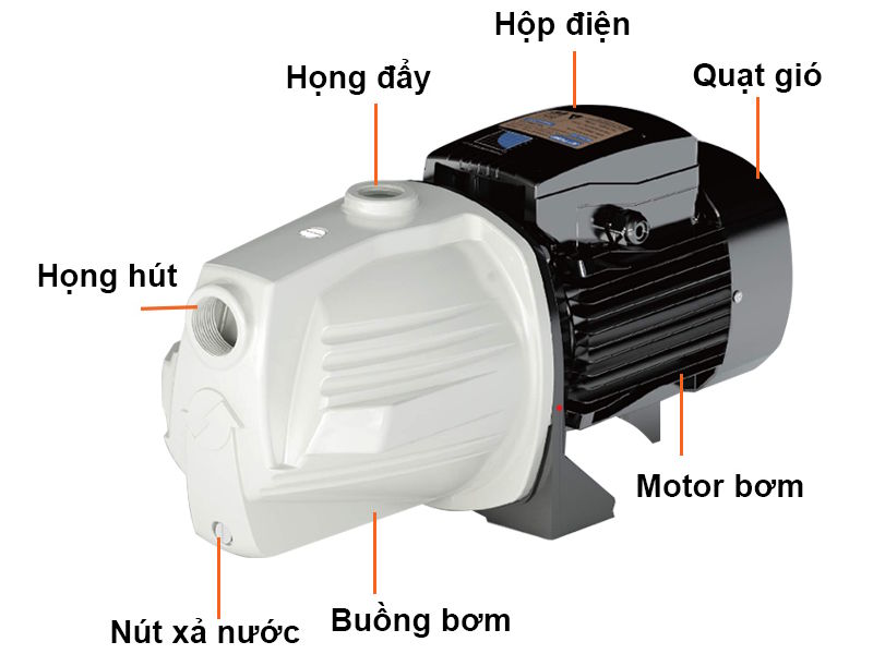 Cấu tạo của máy bơm bán chân không JLm 159-1500S Máy bơm bán chân không