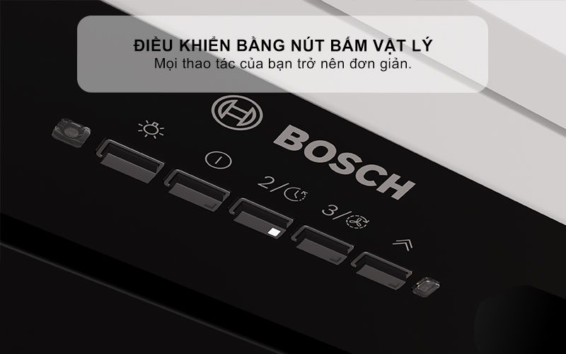 Điều khiển nút bấm vật lý đơn giản nhưng hiệu quả Bosch DLN78PC60 Serie 8