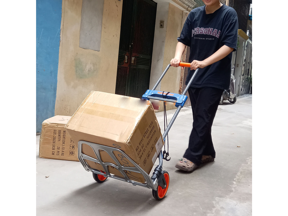 Xe đẩy hàng 2 bánh gấp gọn 100kg Wadfow WWB9A10 Xe đẩy hàng 2 bánh gấp gọn 100kg Wadfow WWB9A10