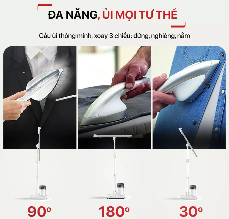 Bàn ủi thông minh 3 tư thế, không cần cầu là Bàn là hơi nước Tefal IXEO Plus QT1411K0