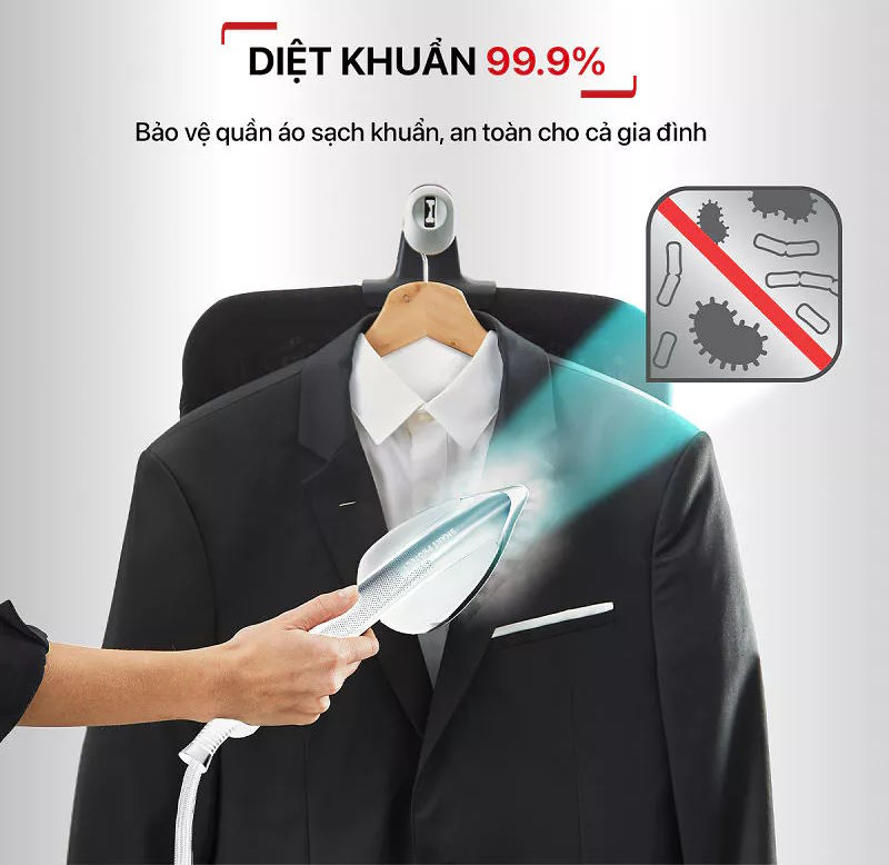 Di chuyển dễ dàng và thiết kế gọn gàng Tefal IXEO Plus QT1411K0