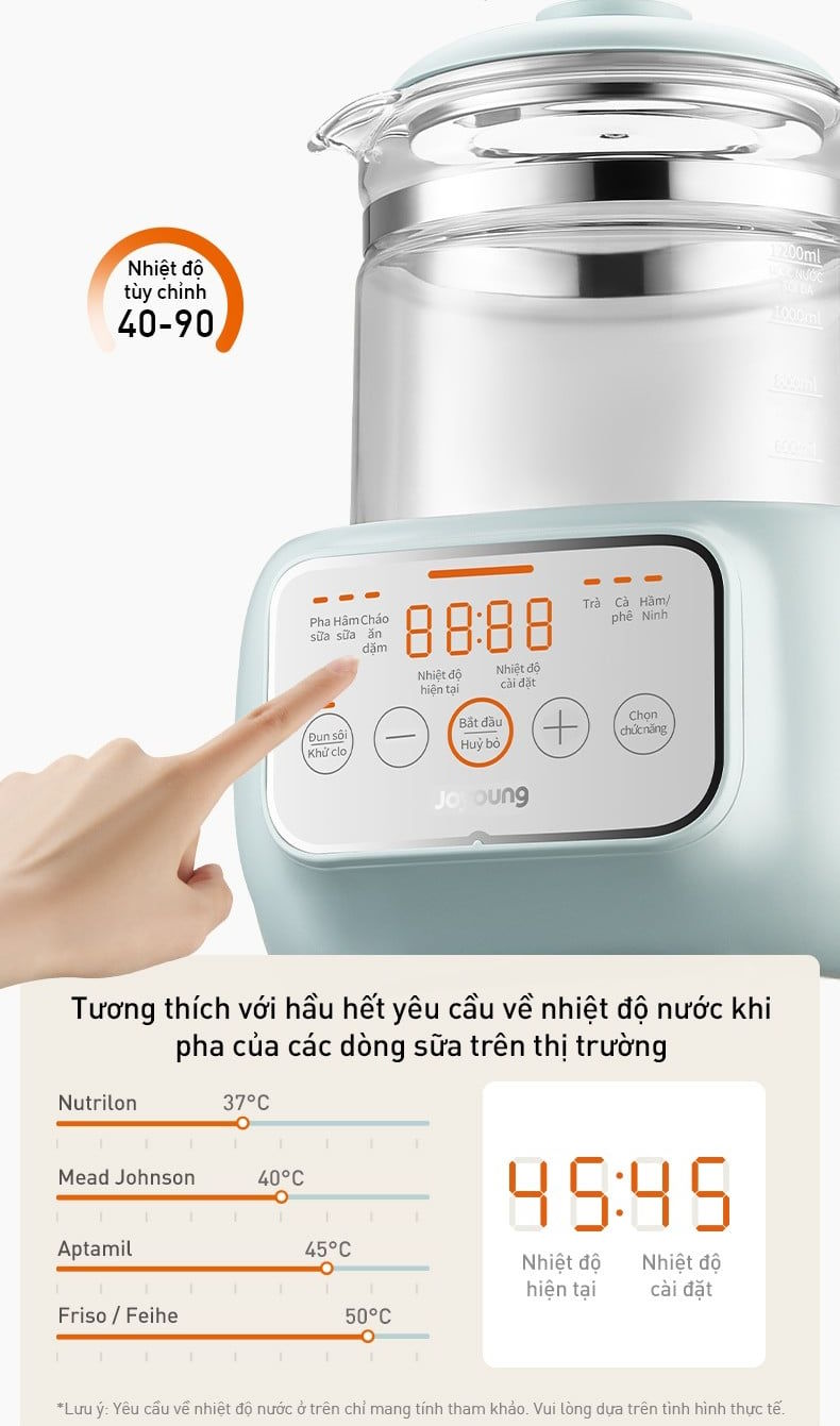 Máy đun nước pha sữa thông minh cho bé Joyoung JBM-530