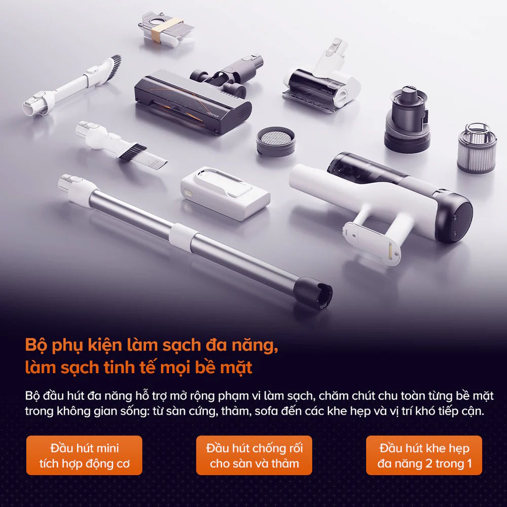 Máy hút bụi H60 Hub Pro kèm nhiều đầu hút Máy hút bụi H60 Hub Pro
