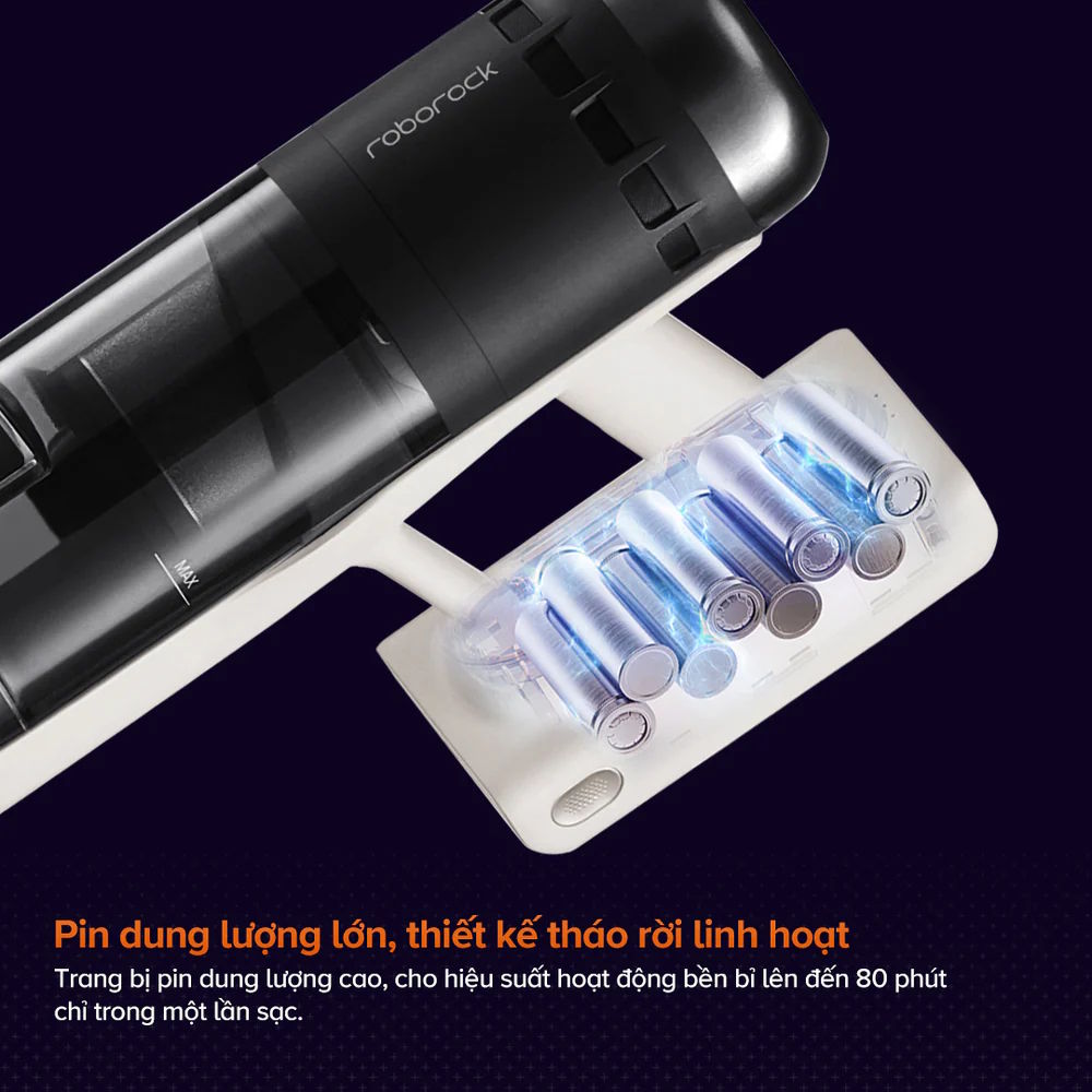 Máy hút bụi không dây Roborock có dung lượng pin lớn Máy hút bụi không dây Roborock