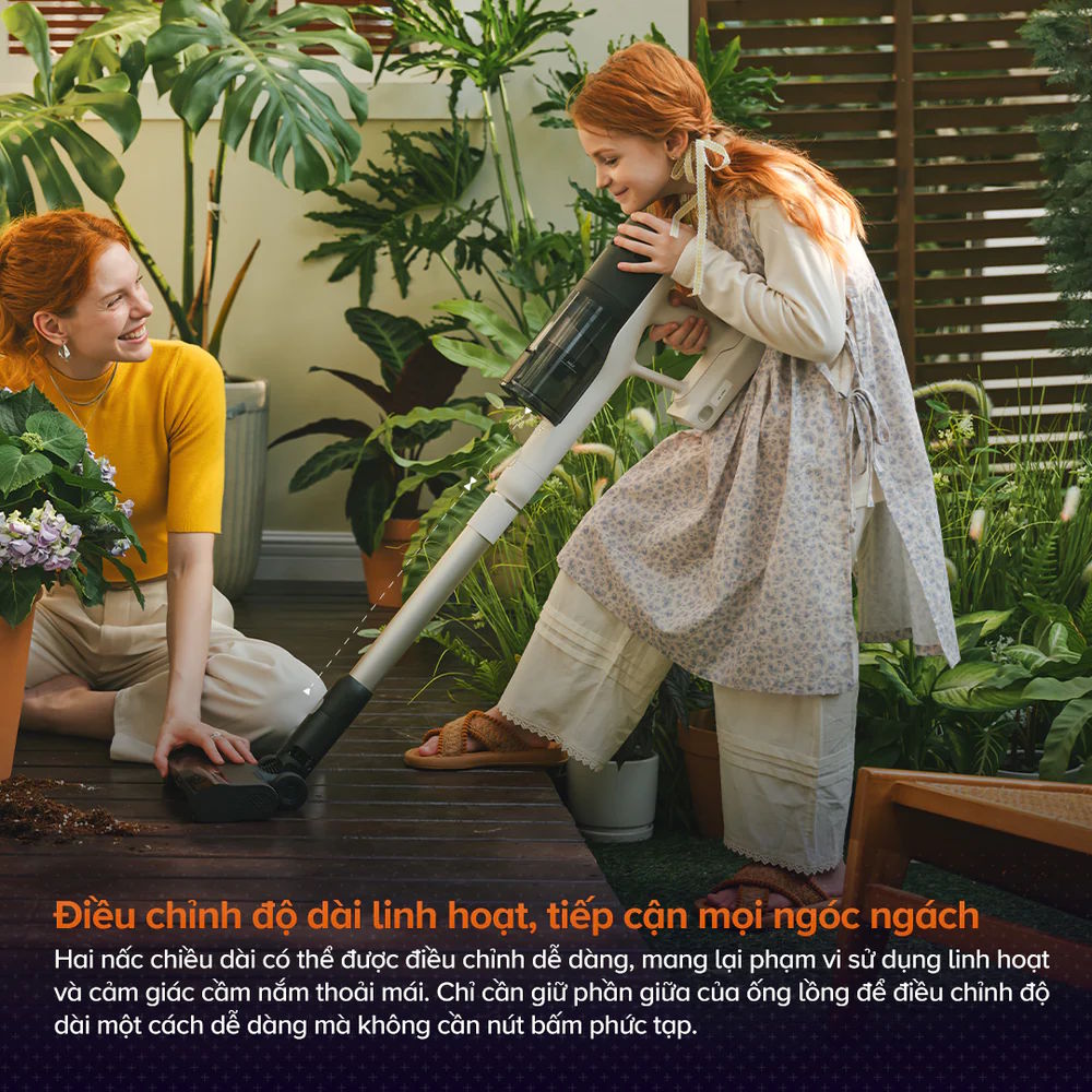 Máy hút bụi không dây điều chỉnh độ dài linh hoạt Máy hút bụi không dây