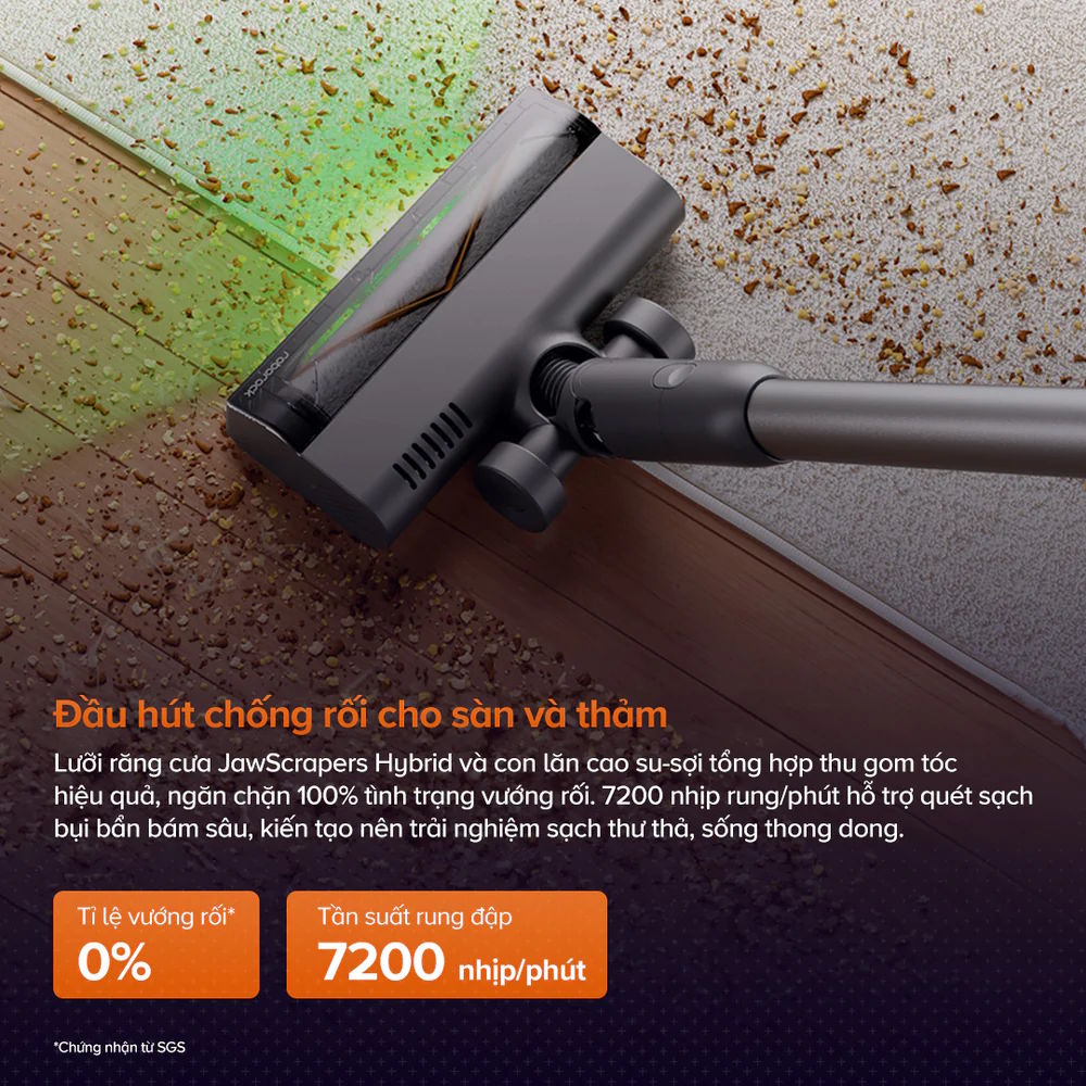 Máy hút bụi cầm tay Roborock có đầu hút chống rối Máy hút bụi cầm tay Roborock